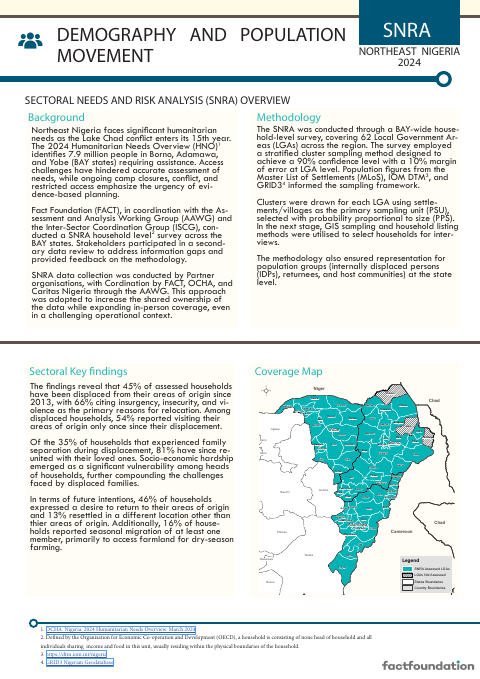 First-page preview of the Demography and Movement factsheet