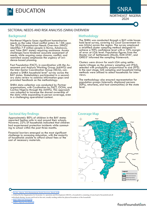 First-page preview of the Education factsheet