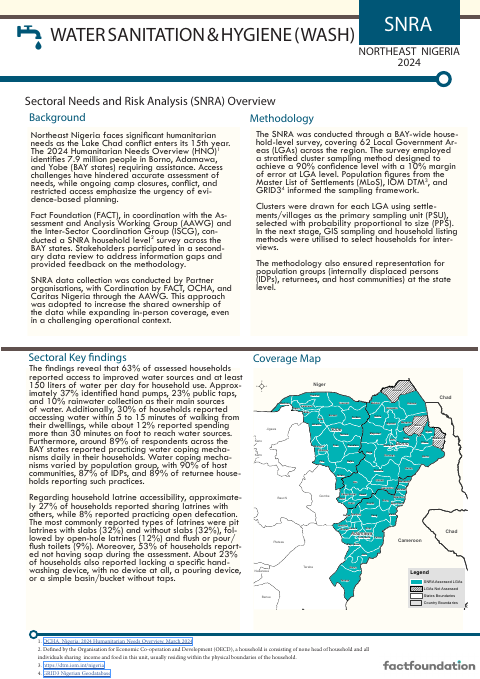 First-page preview of the WASH factsheet
